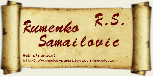 Rumenko Samailović vizit kartica